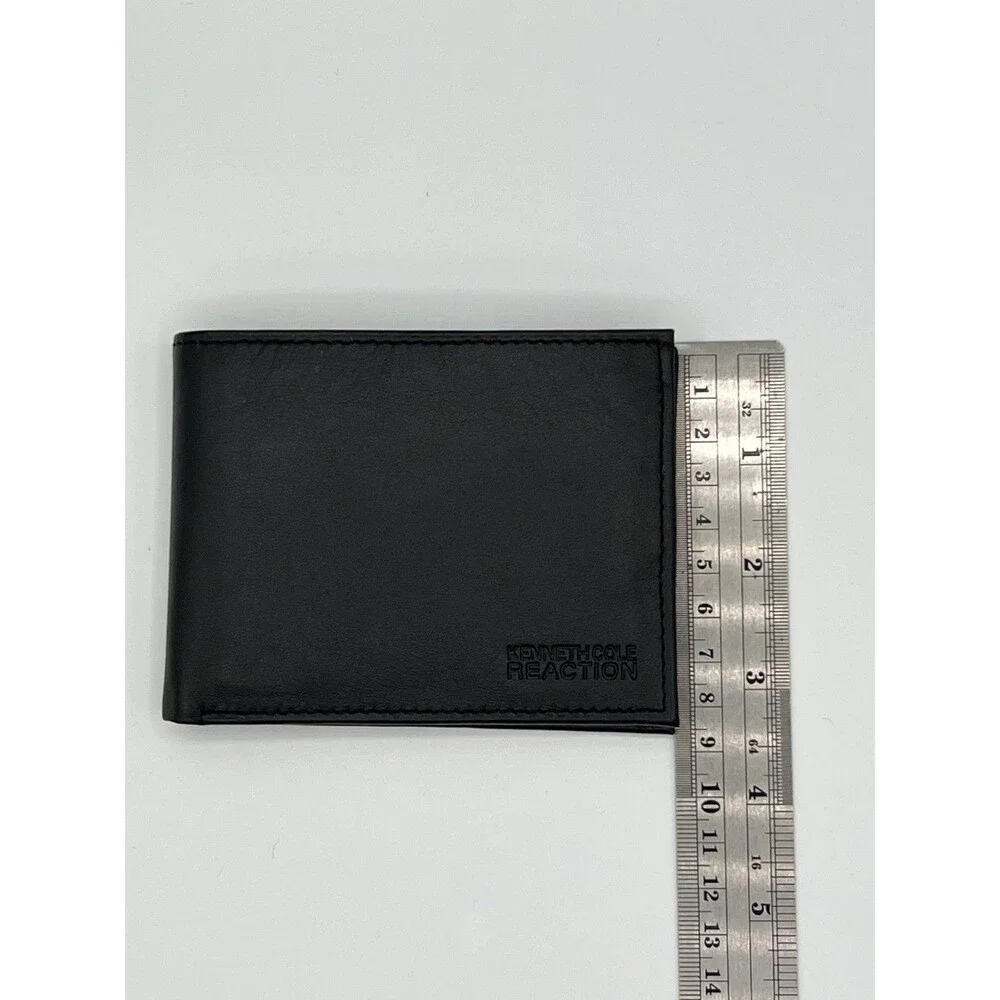 Kenneth Cole REACTION Men's RFID Protection Leather Bifold Wallet Black